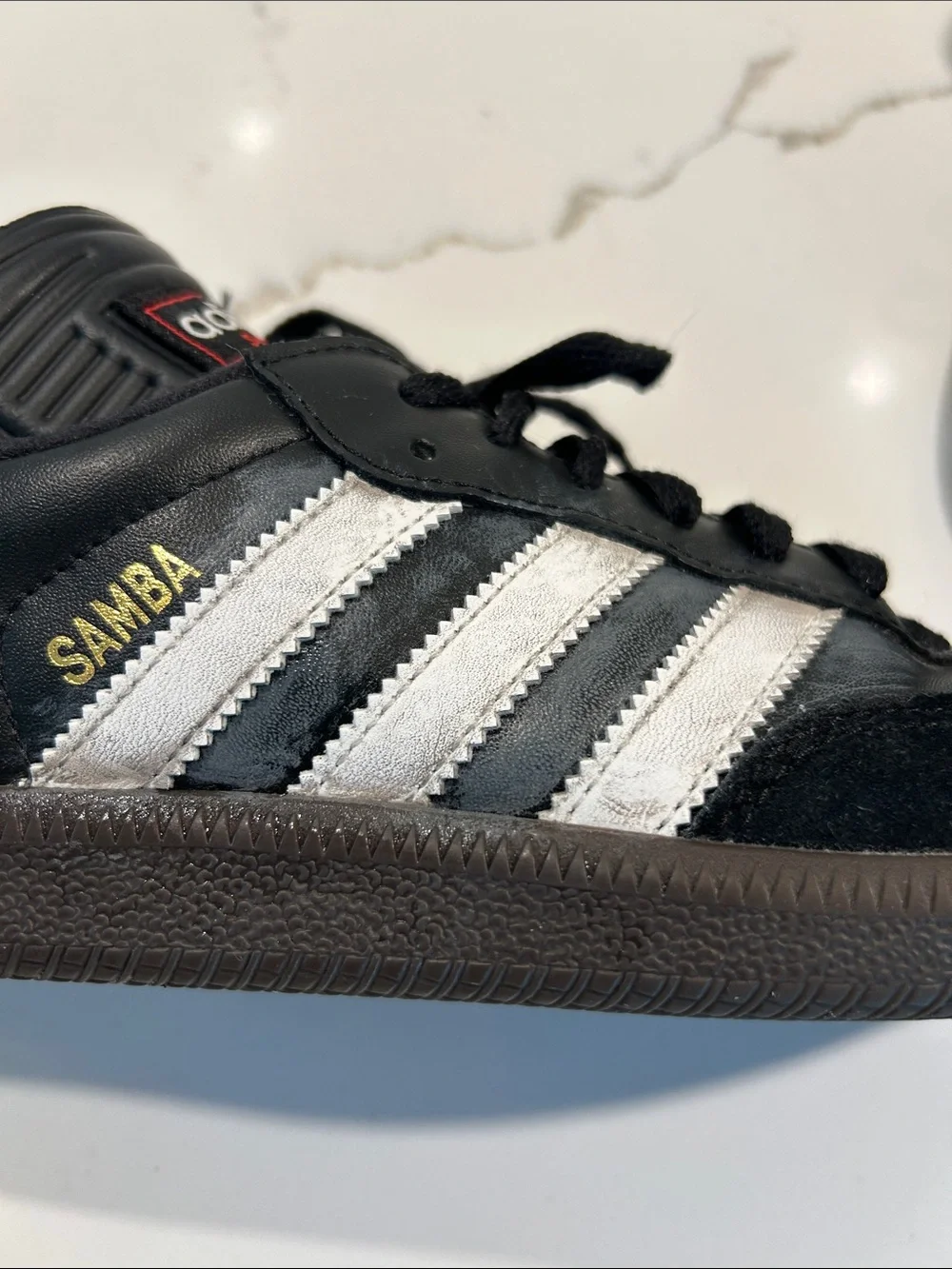 adidas Samba Black with White Stripes Sneakers - perfect treads
